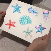 50pcs Tropical Fish Stickers For Phone Case, Planner, Computer, Guitar, Skateboard, Water Bottle, DIY Decor, Packaging, Self-Adhesive - Multicolor - View 4