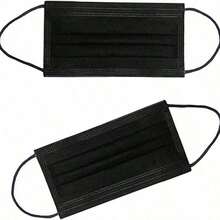 100 chiếc khẩu trang dùng một lần màu đen, nhẹ, thoáng khí, thiết kế chống bí bách, phù hợp cho mùa xuân và mùa hè, thời trang đa năng. - A - Xem 6