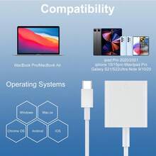 USB-C/Lightning 转 SD 卡相机读卡器适配器，便携式通用型，兼容 ，可追踪相机画面，即插即用，兼容 17/16/15/14/13/12、Galaxy 系列 - 查看 11