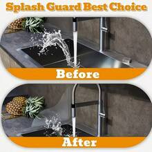 2pcs/4pcs Transparent Acrylic Bathtub Splash Guard, Curved Waterproof Design, Easy Installation With Self-Adhesive Strips, No Tools Required - Improve Bathroom Safety And Cleanliness - Multicolor - View 8
