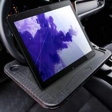 1pc Car Steering Wheel Desk, Featuring Double-Sided Usage. A Multi-Functional In-Car Storage Rack That Can Transform Into A Laptop Desk To Facilitate In-Car Office Work; Can Also Be Used As A Car Dining Tray To Make Meals More Comfortable On The Road; And Serves As A Stable Laptop Stand, Practical And Convenient. - 1pc Car Steering Wheel Table - View 10