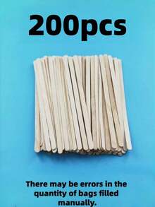 一次性木制美容美发工具，木制棒状蜡制备及涂抹装置 - 米色 - 查看 7