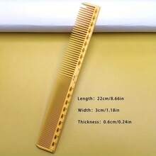 Bộ 3 lược tạo kiểu tóc, lược thước kẻ màu vàng, lược đuôi nhọn, thích hợp cho việc cắt và tạo kiểu chính xác, dụng cụ thiết yếu cho nhà tạo mẫu tóc chuyên nghiệp tại salon. - Màu vàng - Xem 6