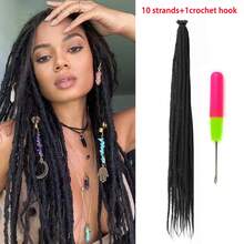 24 Inches Dreadlocks Extension 10 Strands Soft Synthetic Super Long Hippie Single Ended Dreads Ombre Blonde Loc Extensions Reggae Style Crochet Hair For Women - Multicolor - View 8