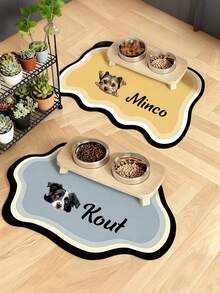 Customized Pet Photo And Name Food Mat - Waterproof And Non-Slip Dog Food Mat With Custom Photo And Name, Warm Personalized Pet Gift, Best Pet Owner Gift, Suitable For Dogs, Customized Pet Dog Food Mat, Waterproof Design - Multicolor - View 4