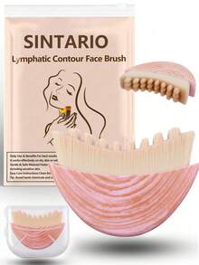 Lymphatic Contour Face Brush Lymphatic Drainage Massage Double Chin Reducer Lymphatic Drainage Brush For Face Ergonomically Designed To Fit The Skin Precisely And Relieve Fatigue - Pink - View 2