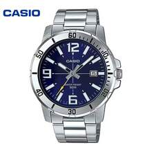 Casio 卡西欧 MTP-VD01D 商务男士手表，蓝色表盘，不锈钢表带，50米防水石英腕表，适合送给父亲或男友的礼物 - 均碼 - 查看 6