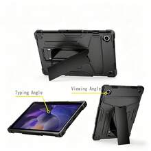 Funda para tableta adecuada para Tab A7 Lite/S7/S6 Lite/S7 Plus/S9/S9 Plus/A8/A9/A9 Plus/S10 Series, 10.2/Air/Pro/10th Series, con soporte incorporado, a prueba de golpes, resistente a caídas, antideslizante y resistente a arañazos - Negro - Ver 3