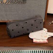 1pc Fashionable Polka Dot Bow Pencil Case. High-Quality Japanese-Style Student Stationery Bag With Excellent Appearance And Portable Design. Although It Is A Compact Size, It Can Also Be Used As A Large-Capacity, Neatly Organized Mini Cosmetic Bag. An Excellent Gift Choice For Student Vacation Exchanges. - Single Piece - View 11