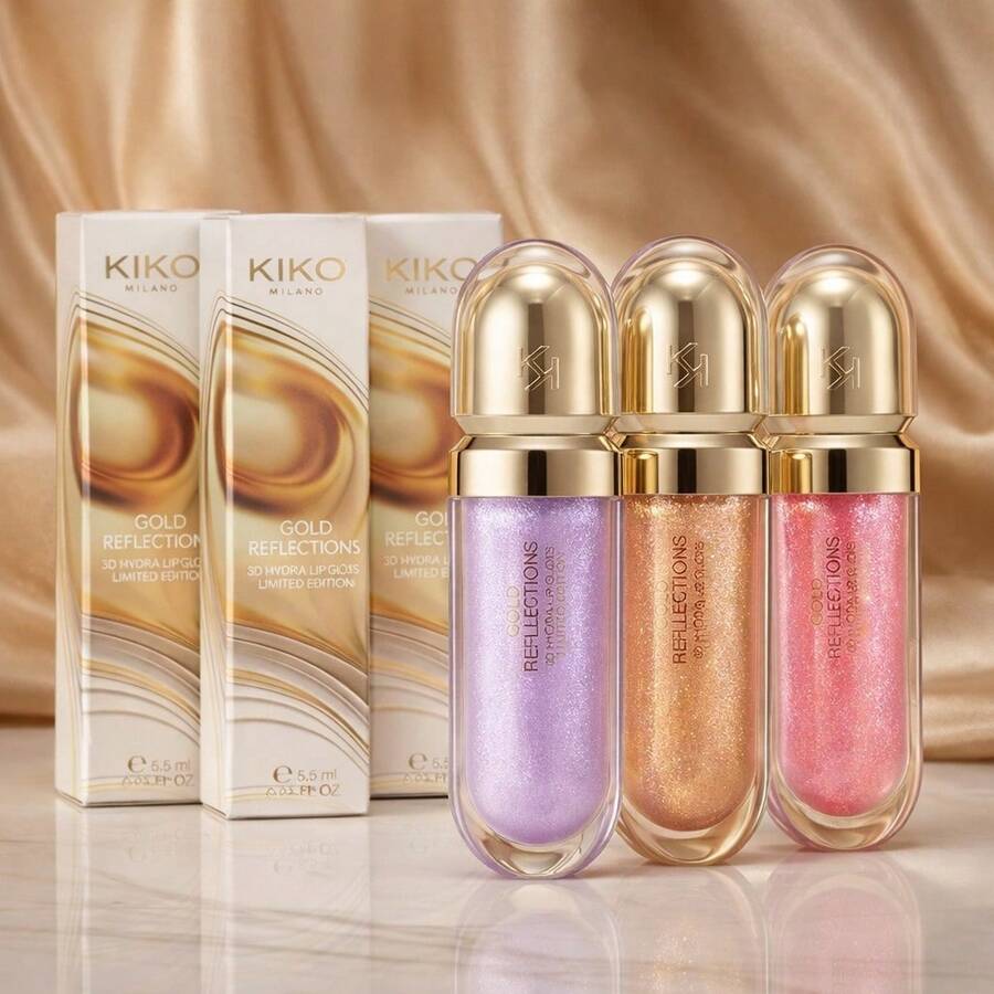 3D Hydra Gold Reflections Lip Gloss – Limited Edition, 3D Shiny Effect And Moisturizing - 01 Glowing Lilac - View 1