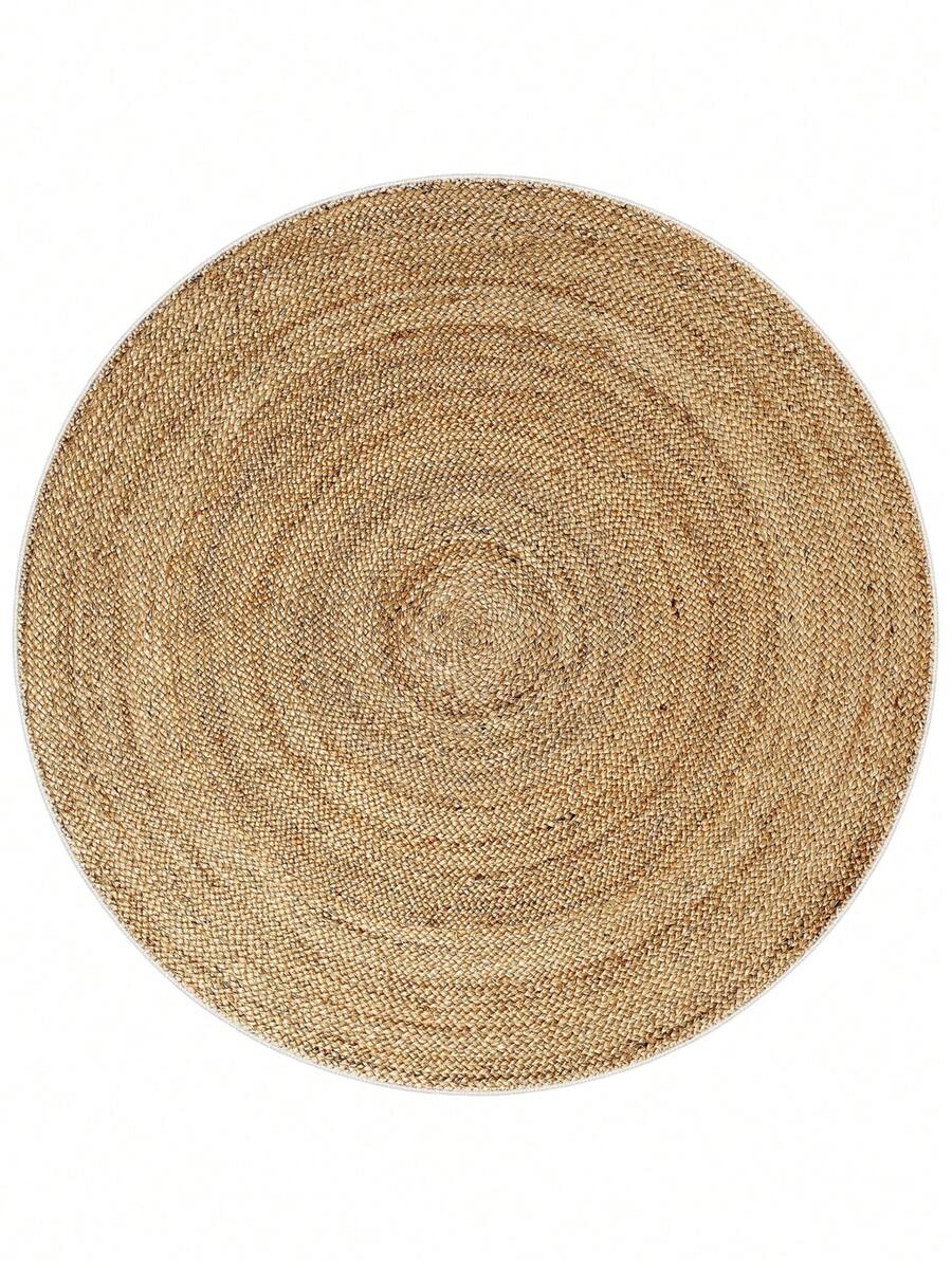 Modern Round Washable Non-Slip Area Rug – Thin Soft Living Room Carpet, Kitchen Rug & Runner, Decorative Rug - Brown - View 1