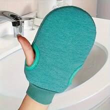 New Upgraded Exfoliating Gloves With Detachable Carrying Bag, Professional Body Cleansing Tool, Reusable, Double-Sided Body Cleansing Towel, Detachable Base Towel, Double-Sided Towel, Suitable For Spa, Massage, Home Body Cleansing. Body Cleansing Bath Cleanser, Cleansing Towel Detacher & Feisumassaji. Gurin, Pink, Buru, Baggu, Storage, Organizer, Heakrippu - Multicolor - View 8