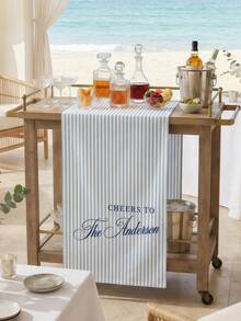 Khăn chào mừng đám cưới treo tường theo yêu cầu, khăn trải bàn cưới, bảng hiệu sự kiện quầy bar bằng vải lanh kẻ sọc cá nhân hóa, biểu ngữ sự kiện quầy bar, có thể tùy chỉnh tên và ngày tháng, quà cưới, quà chào mừng. - Nhiều màu - Xem 3