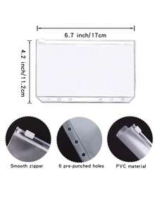 A6 Budget Binder,,Soft PU Leather Notebook Binder With 12 A6 Zipper Envelopes For Budgeting And Saving - Multicolor - View 4