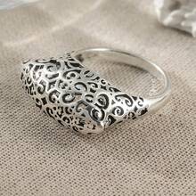 1pc Vintage Asymmetrical Angled Ring, Suitable For Women. This Is An Ideal Jewelry Gift For Weddings, And A Perfect Present For Her. - Silver - View 5