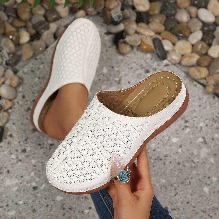 New Fashion Summer Women Mule Shoes Casual Slip-On Peep Toe Outdoor Sports Sandals - White - View 1