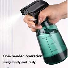2个16.91盎司透明塑料压力喷雾瓶，带黑色手柄 - 双模式直流/雾化，适用于浇花和家居消毒，经久耐用且易于使用，植物浇水设备 | 喷雾瓶 | 耐用塑料，花园浇水壶，花园浇水工具 | 喷雾瓶 | 耐用 - 黑色2件 - 查看 10