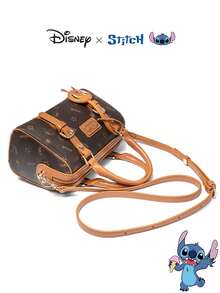 Disney 迪士尼正版史迪奇联名系列吊饰及史迪奇印花迷你波士顿包 - 卡通印花手提包，休闲时尚斜挎包，生日礼物 - 彩色 - 查看 8