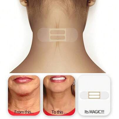 20pcs Invisible Neck Lift Patches, Breathable Neck Tightening Stickers To Relieve Neck Wrinkles, Elastic Neck Line Improvement Patches, Suitable For Men And Women Neck Care, Neck Wrinkle Patches, High Elasticity Invisible Neck Lift Stickers, Can Hide Double Chin And Loose Skin, Invisible Instant Anti-Wrinkle Stickers, Invisible Fine Lines No Wrinkles