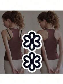 12/6pcs Flower, Butterfly, Heart, Geometric Pattern (ABS Resin) Bra Strap Adjustable Non-Slip Buckle, Suitable For All Seasons - Multicolor - View 4