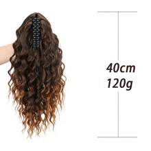 12 Inches Synthetic Curly Claw Clip In Ponytail Fashion Daily Use Heat-Resistant Elegant Halloween Holiday Promotion - Multicolor - View 4