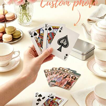 Naipes personalizados con foto, naipes de póker personalizados con imagen, baraja personalizada para fiestas y regalos, naipes personalizados con imagen para despedida de soltera y cumpleaños, tarjetas de juego únicas para despedida de soltera, fiesta de novias y viaje de chicas