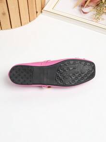 Wide Toe Box Mary Jane Shoes, New Arrival Versatile Design Suitable For All Seasons, Size 34-44 - Pink - View 7