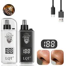 Máy tỉa lông mũi và tai điện tử LQT, dùng được cả nam và nữ, mini cầm tay, sạc USB, đầu bằng thép không gỉ, màn hình LED thông minh, động cơ êm ái, làm sạch lông mũi không gây đau, món quà lý tưởng cho Ngày của Cha. - nhiều màu - Xem 8