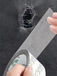1 Roll Waterproof Self-Adhesive Mesh Window Repair Tape, Insect Proof Net Hole Repair, Dorm Door/Curtain Mesh Window Repair Strong Adhesive, Suitable For Fabric, Anti-Tear And Insect Proof Mesh Repair - A - View 2