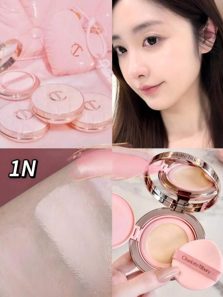 Charlotte Tilbury Pillow Talk 美顏氣墊底妝 #1N 亮白色 12g/0.42 Oz | 靈感來自好萊塢粉色燈光迷人光澤的 Pillow Talk 濾鏡效果 | 絲滑柔順、健康光澤 + 平滑第二層肌膚妝感 | 長效持妝 | 防脫妝配方 | 易疊加 + 易暈染,打造可疊加、均勻的中度遮瑕 - 1N - 12g - 查看 1