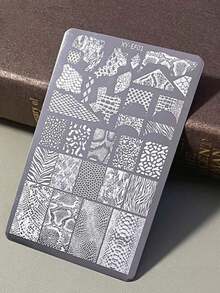 1 stämpelplatta för nagelkonst med djurmönster, orm, leopard, tiger, zebra, reptilgrafik, nagelstämpelverktyg - Multifärgad - Visa 3