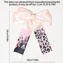 Hasbro 1 chiếc kẹp tóc bằng vải satin kiểu retro hình nơ phong cách K-POP, phù hợp cho nhóm nhạc nữ. - Nhiều màu - Xem 16