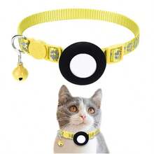Reflective Collar With Bell Compatible With Apple AirTag Tracker Locator Protective Case Cat Neck Collar - Multicolor - View 10