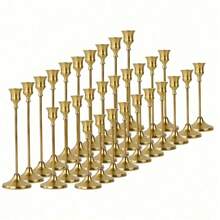30/12pcs Minimalist Single-Head Electroplated Iron Candle Holder Decor, Romantic European Style Home Candlelight Dinner Wedding Decoration, Table Centerpiece, Suitable For Various Holidays, Room Decor (Candles Not Included) - Multicolor - View 15