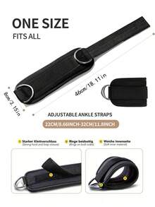 2pcs Adjustable Ankle Straps With D-Ring, Leg & Ankle Support For Fitness Exercises, Breathable Ankle Brace, Gym Accessories For Leg And Glute Workouts, Suitable For Dumbbell, Exercise, Home Fitness, Women - Multicolor - View 5
