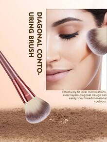 41 piezas Juego de herramientas de maquillaje todo en uno con 25 piezas de brochas de maquillaje, esponjas de maquillaje, polveras triangulares, polveras de cojín y limpiador de brochas, kit completo de belleza cosmética para maquillaje de rostro y ojos - Burdeos - Ver 2