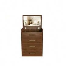 3-In-1 Dressing Table With Open Mirror, Small Dressing Table With Clear Glass Top, Compact Dressing Table With 3 Drawers, Dressing Table For Bedroom, Dimensions: 60 Cm Wide X 118 Cm High X 40 Cm Deep. - Natural Color - View 11