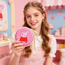 Hasbro Ví tròn mini hình chú heo hoạt hình dễ thương cho trẻ em, túi nhỏ có khóa kéo, hộp đựng tai nghe và dây cáp. - Nhiều màu - Xem 1