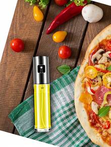 1pc Kitchen Cooking Oil Sprayer Bottle, Olive Oil Mister Dispenser, Transparent Glass Oil Bottle With Mist Pump - Transparent - View 5