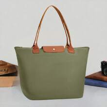 NEWHEY Bolso Tote Plegable de Tela Oxford, Bolso Dumpling de Gran Capacidad, Bolso de Hombro para Compras, Y2k - Multicolor - Ver 12