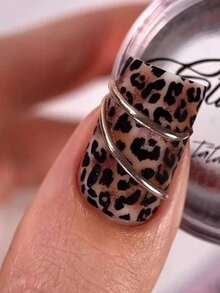 1 stämpelplatta för nagelkonst med djurmönster, orm, leopard, tiger, zebra, reptilgrafik, nagelstämpelverktyg - Multifärgad - Visa 5