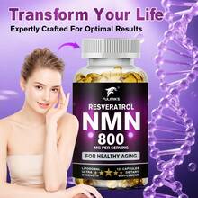 High Potency NMN Capsules, With Resveratrol, Support Longevity & Physical Vitality - Two bottle - Better deal - 查看 5