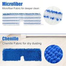 Mop Heads Replments For  Hard Floor 'N More Microfiber Flip Mop 2 Pack Dust Mop Replment Heads For Ocedar Flip Mop Reusable Refill Double-Sided Mop Head For O Cedar Mop - như hình - Xem 4