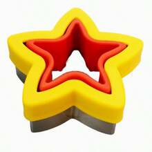 1pc Stainless Steel Sandwich Cutter And Sealer | Heart Shaped Cutter, Suitable For Sandwiches - Perfect For Back To School, Valentine's Day And Various Holidays - Red and Yellow - View 6