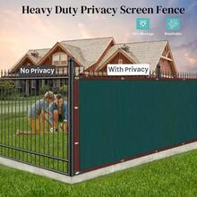 1pc Heavy Duty Green PE Privacy Screen Fence, Garden Privacy Weatherproof Shade Netting, Suitable For Garden, Patio, Backyard - Indoor & Outdoor Use, No Electricity Needed, Hanging Style Enhances Yard Aesthetics, 90% Shading Reusable Privacy Fence Cover - High Quality PE Vinyl Material With Metal Grommets And 6-Line Reinforced Edges, Dark Green Suitable For Patio Trellis, Outdoor Fencing - 1PC - View 13