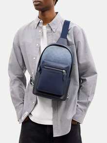 Coach Túi đeo chéo West Ombre dành cho nam, ba lô đeo vai nhỏ gọn cho nam. - Màu xanh lam - Xem 2