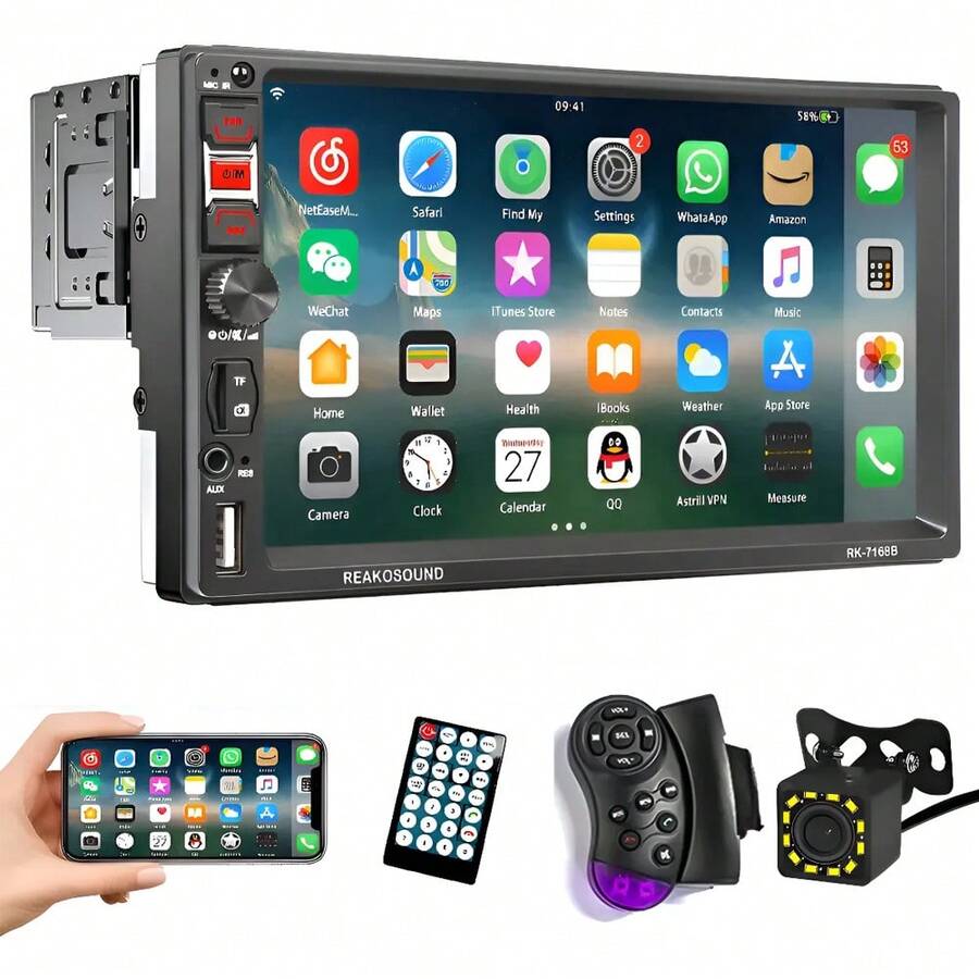 Autoestereo 1 Din 7inch Pantalla TactilMirrorlink Bluetooth - A - Ver 1