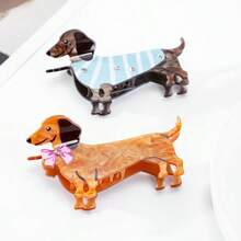 1pc Cute Cartoon Sausage Dog Shaped Sweet Hair Clip - Animal - View 2