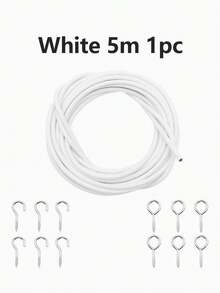 1pc 2/5m Modern Style Curtain Pull Cord - Suitable For Hanging Shower Curtains And Curtains. Plastic Coated Curtain Rope - Fits Various Types Of Curtains, Shower Curtains And Curtain Rods, Curtain Accessories, Pull Cords And Spring Cord Sets - Multicolor - View 10