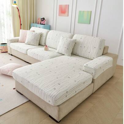 1pc All-Season Waterproof, Anti-Urine, Anti-Slip Minimalist Modern Elastic Sofa Cover, Pet-Friendly Anti-Dirty Sofa Slipcover, Removable Shower Cap Style Sofa Cushion Cover, Suitable For L-Shaped Combination Sofa And 1/2/3/4 Seater Sofa (Sold Individually)